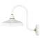 Foundry 17" High Gloss White Outdoor Wall Light