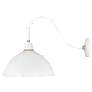 Foundry 18"H Gloss White with Dome Shade Outdoor Wall Light