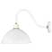 Foundry 18"H Gloss White with Dome Shade Outdoor Wall Light