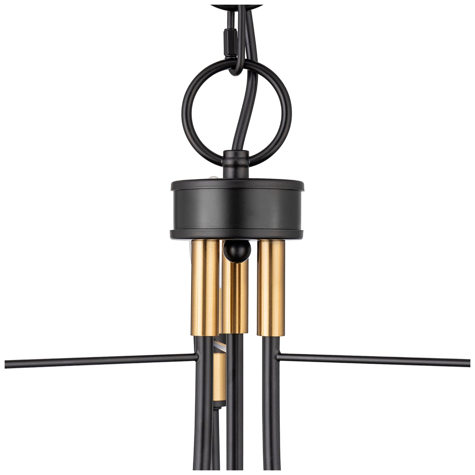 Image 4 Foundry 18" Wide 3-Light Black, Brass Pendant more views