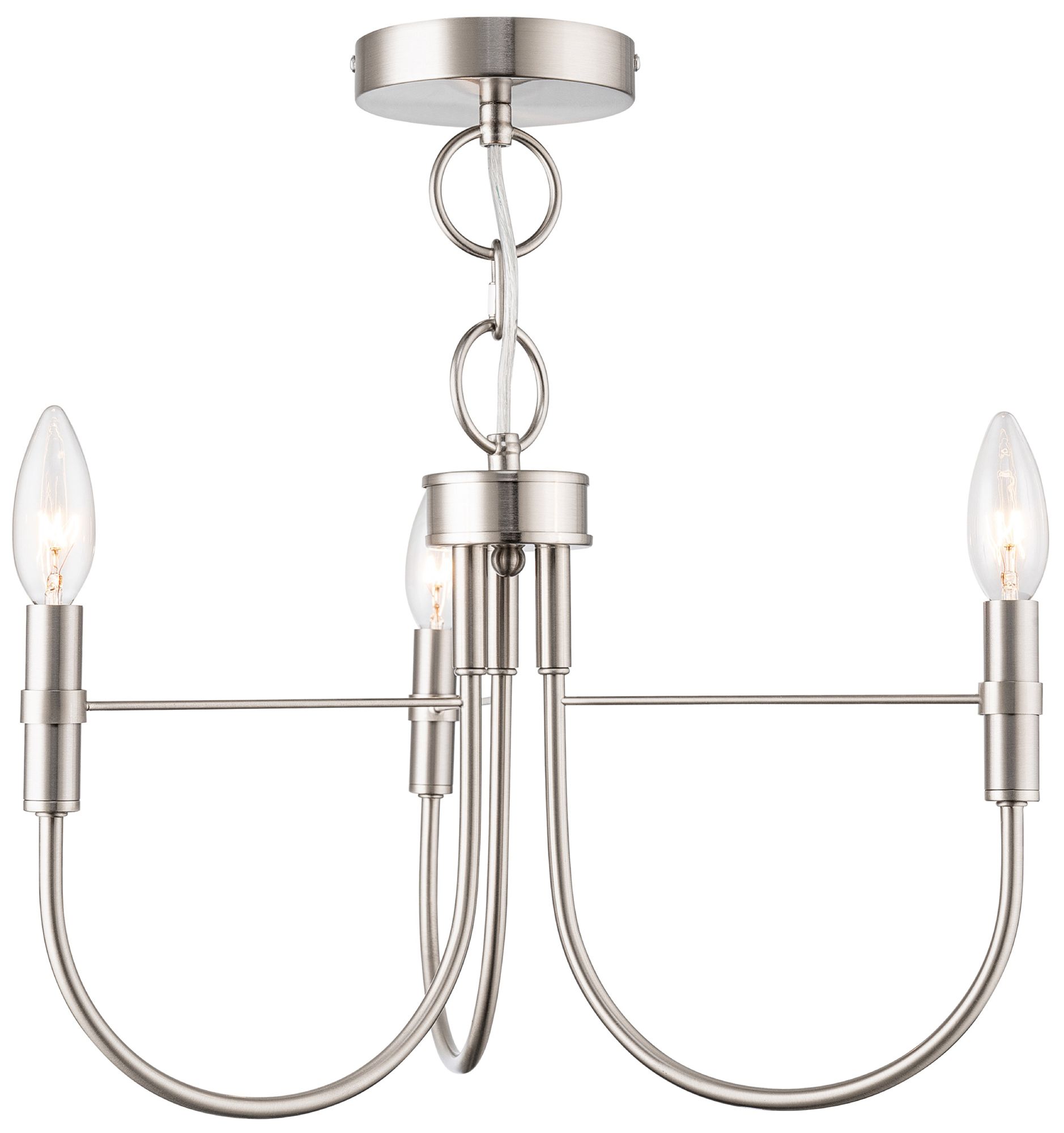 Image 2 Foundry 18" Wide 3-Light Brushed Nickel Pendant more views