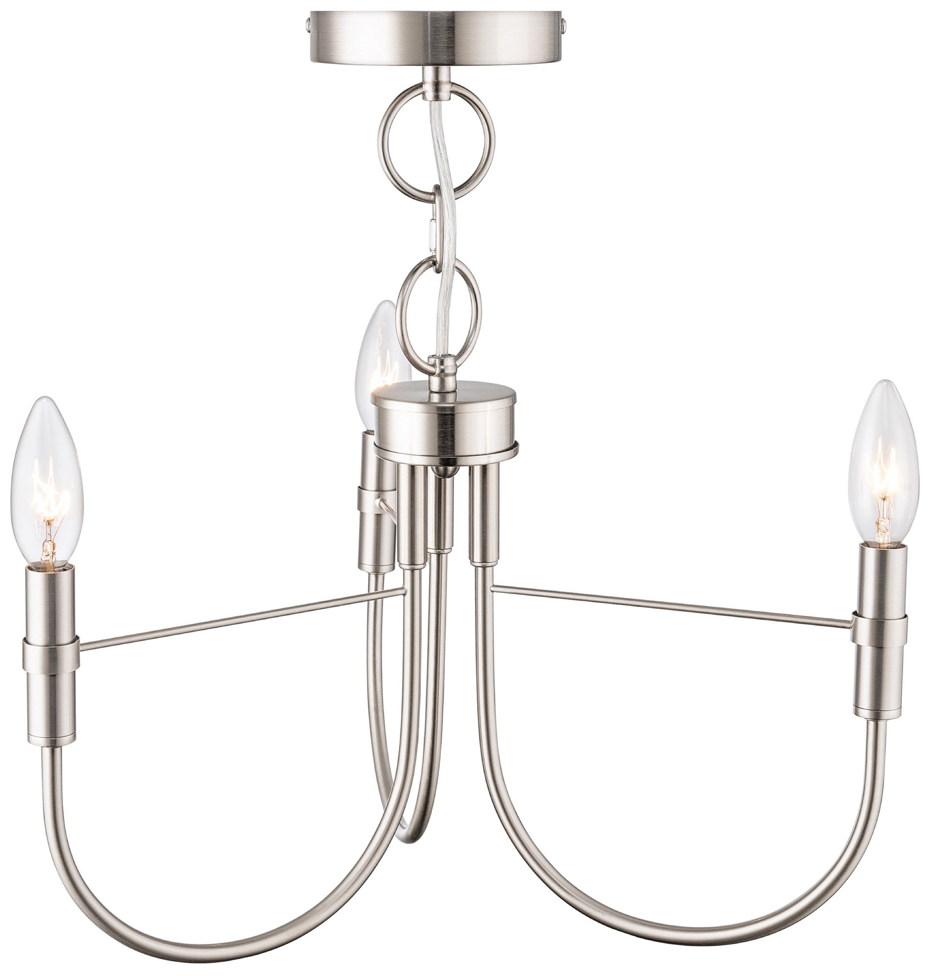 Image 3 Foundry 18" Wide 3-Light Brushed Nickel Pendant more views