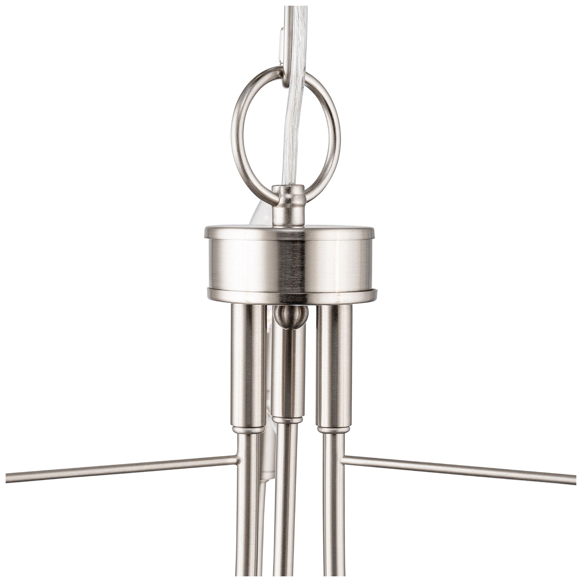 Image 4 Foundry 18" Wide 3-Light Brushed Nickel Pendant more views
