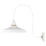 Foundry 23 3/4" High Gloss White Outdoor Wall Light