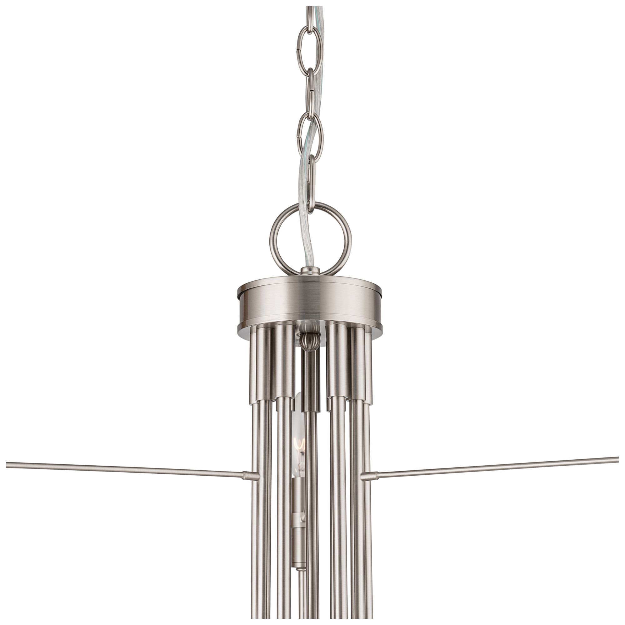 Image 5 Foundry 33" Wide 9-Light Brushed Nickel Chandelier more views