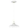 Foundry 6" High Gloss White Outdoor Hanging Light