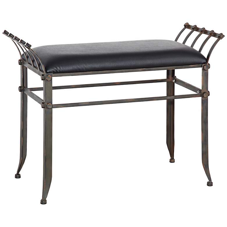 Image 1 Foundry Antique Pewter Metal Bench