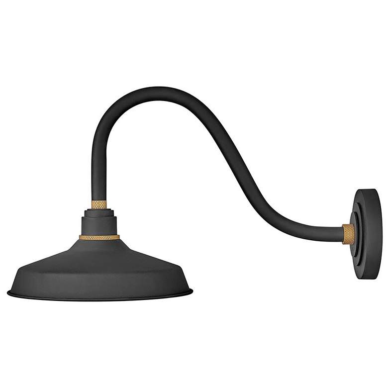 Image 1 Foundry Classic 13 3/4 inch High Black Outdoor Barn Wall Light