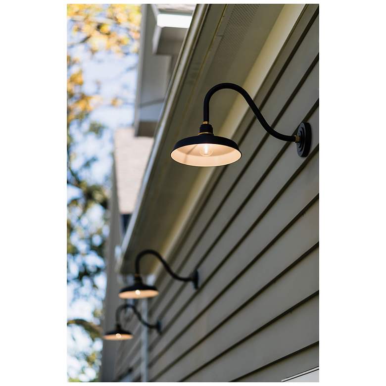 Image 5 Foundry Classic 13 3/4" High Black Outdoor Barn Wall Light more views