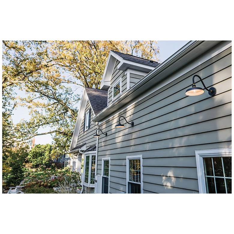 Image 6 Foundry Classic 13 3/4" High Black Outdoor Barn Wall Light more views