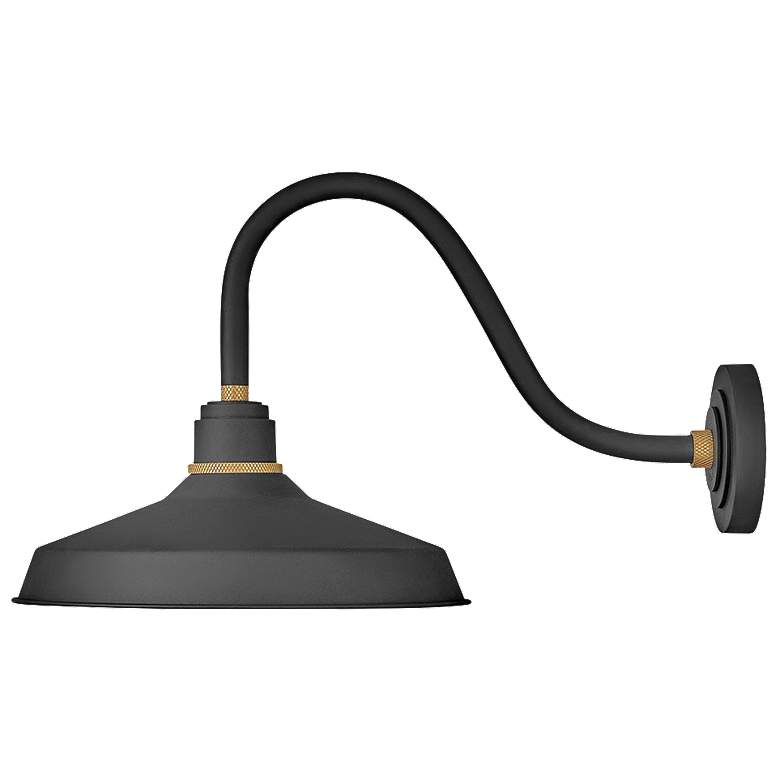 Image 1 Foundry Classic 15 1/4 inch High Black Outdoor Barn Wall Light