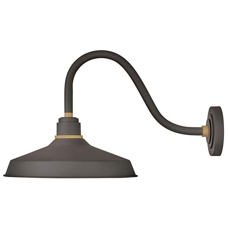 Image 1 Foundry Classic 15 1/4 inch High Bronze Outdoor Barn Wall Light