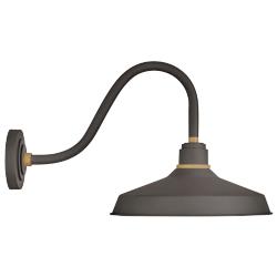 Foundry Classic 15 1/4&quot; High Bronze Outdoor Barn Wall Light