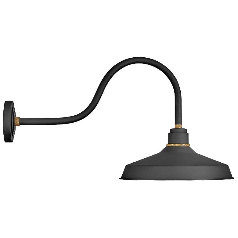 Image 1 Foundry Classic 17 1/4" High Black Outdoor Barn Wall Light