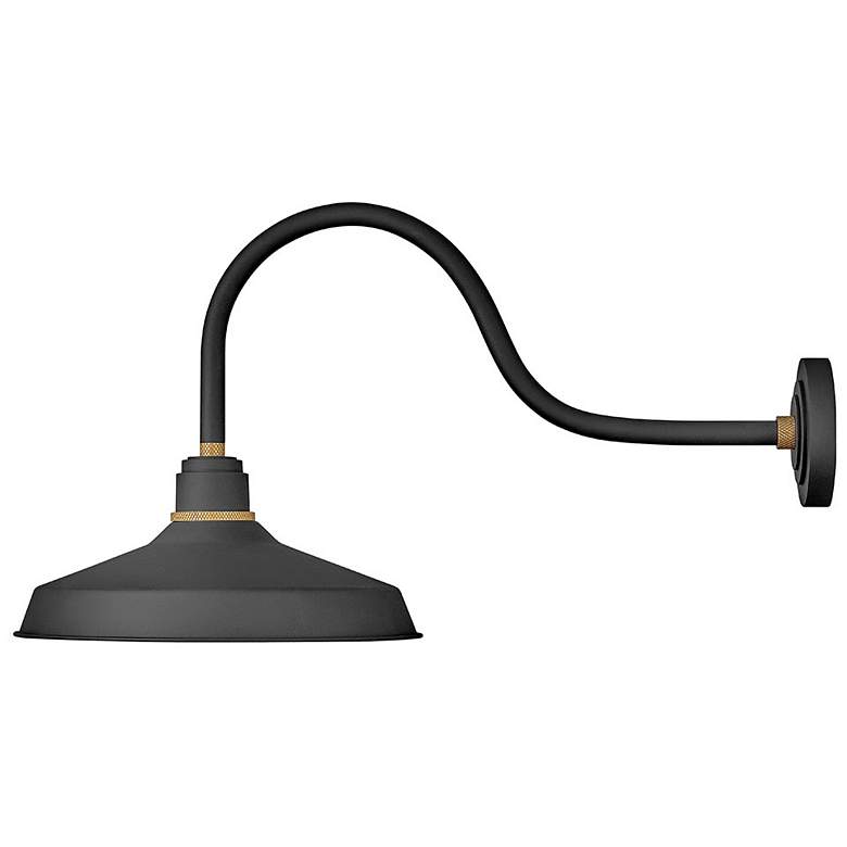 Image 1 Foundry Classic 17 1/4 inch High Black Outdoor Barn Wall Light