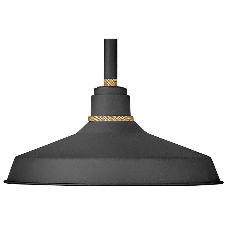 Image 3 Foundry Classic 17 1/4" High Black Outdoor Barn Wall Light more views