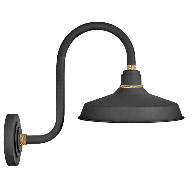 Image 1 Foundry Classic 17"H Textured Black Outdoor Barn Wall Light