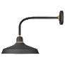 Foundry Classic 18"H Textured Black Outdoor Barn Wall Light