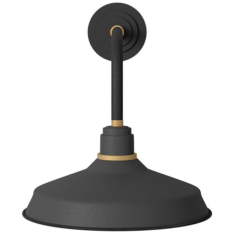 Image 4 Foundry Classic 18"H Textured Black Outdoor Barn Wall Light more views