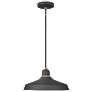 Foundry Classic 7 1/2"H Textured Black Outdoor Hanging Light