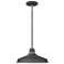 Foundry Classic 7 1/2"H Textured Black Outdoor Hanging Light