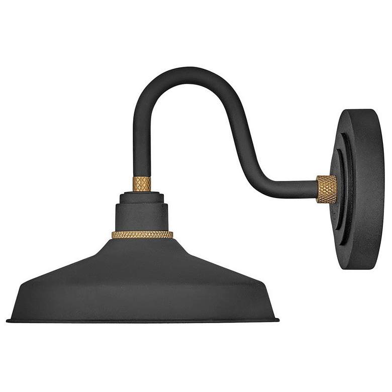 Image 1 Foundry Classic 9 1/4 inch High Black Outdoor Barn Wall Light