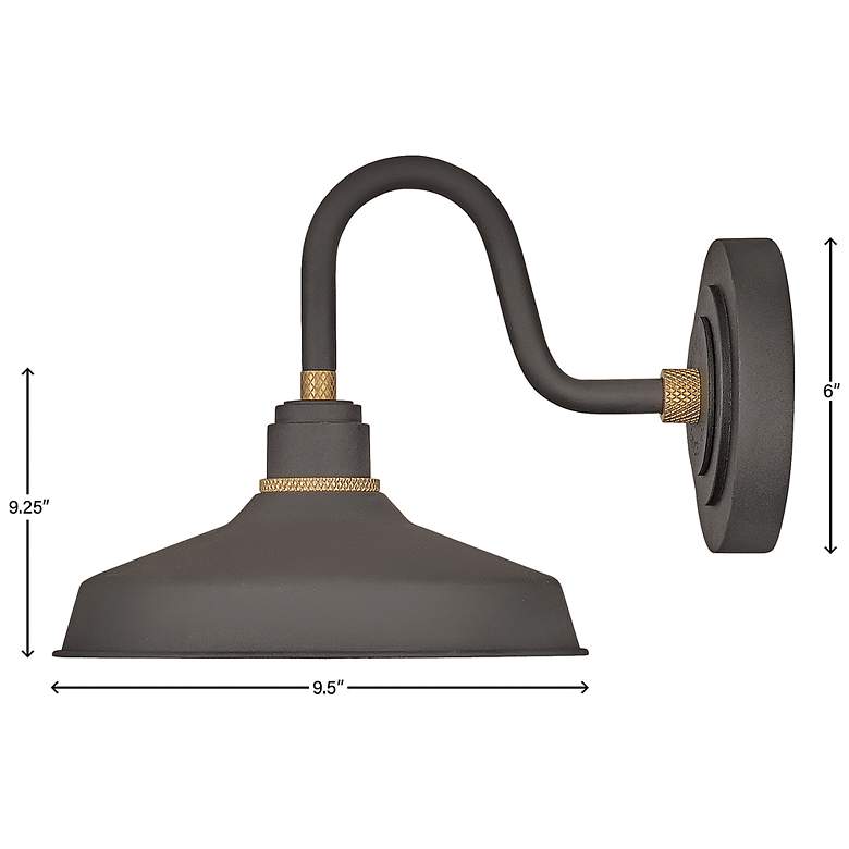Image 5 Foundry Classic 9 1/4" High Bronze Outdoor Barn Wall Light more views