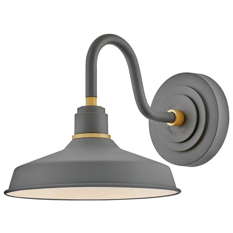 Image 1 Foundry Classic 9 1/4" High Gray Outdoor Barn Wall Light