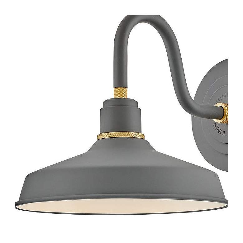 Image 2 Foundry Classic 9 1/4" High Gray Outdoor Barn Wall Light more views