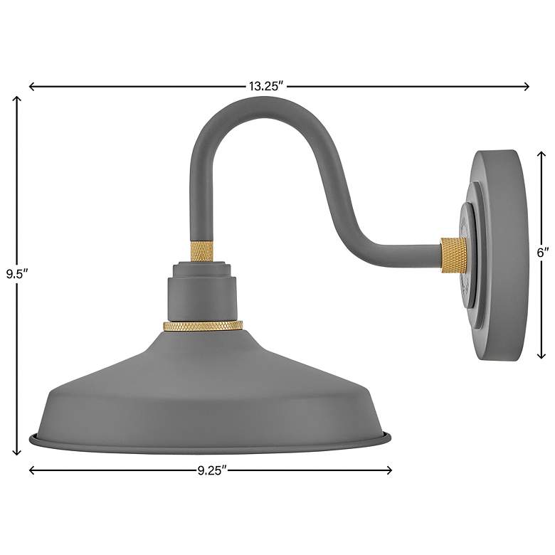 Image 6 Foundry Classic 9 1/4" High Gray Outdoor Barn Wall Light more views