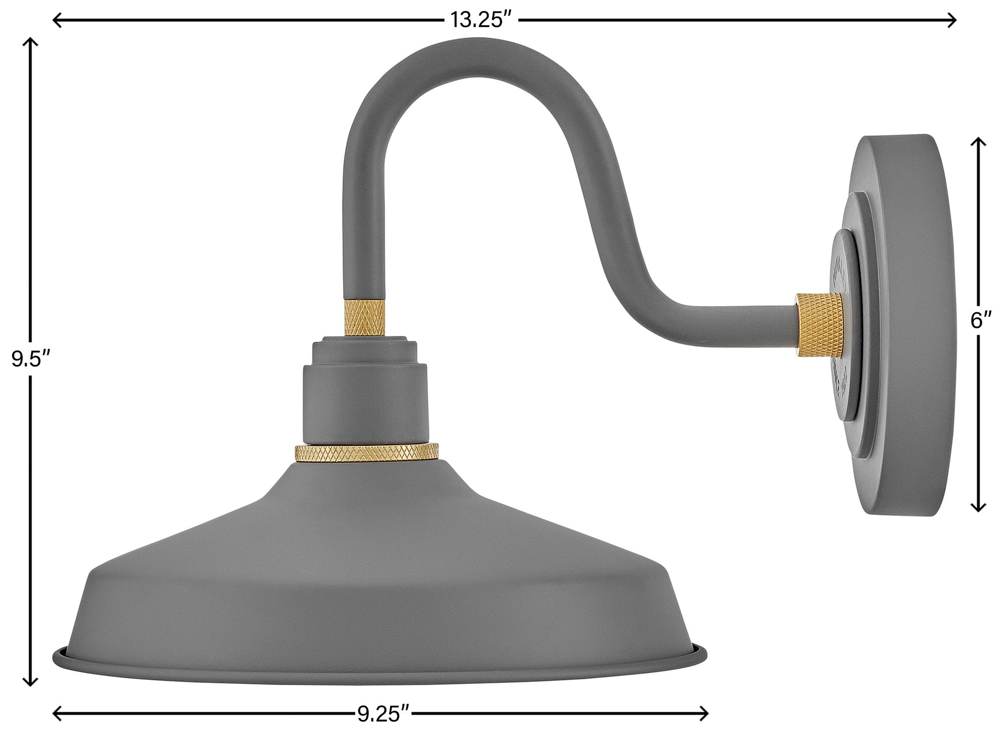 Foundry Classic 9 1/4" High Gray Outdoor Barn Wall Light