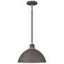 Foundry Dome 10 1/2"H Museum Bronze Outdoor Hanging Light