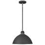 Foundry Dome 10 1/2"H Textured Black Outdoor Hanging Light