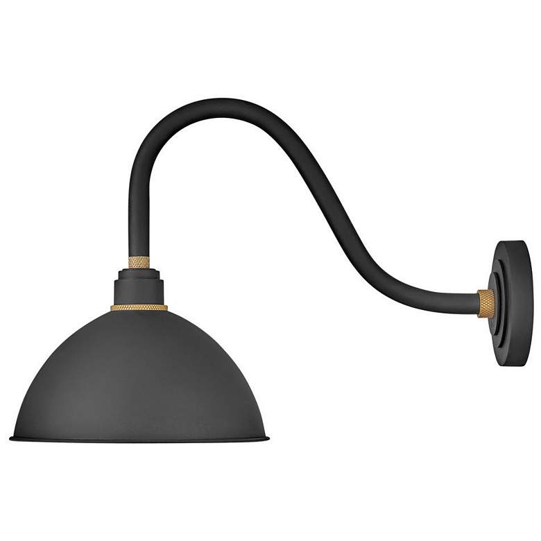 Image 1 Foundry Dome 17" High Black Medium Outdoor Barn Wall Light