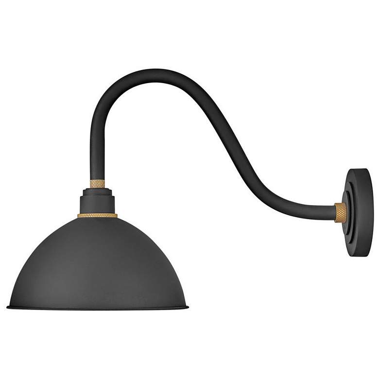 Image 1 Foundry Dome 17 inch High Black Medium Outdoor Barn Wall Light