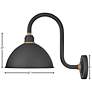 6_Foundry Dome 17" High Black Small Outdoor Barn Wall Light more views
