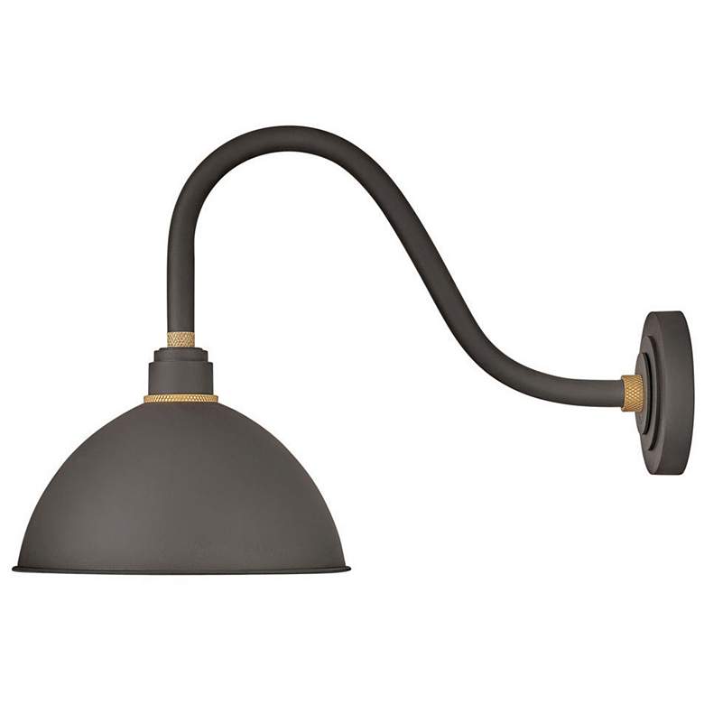 Image 1 Foundry Dome 17 inch High Museum Bronze Outdoor Barn Wall Light