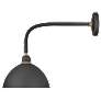 Foundry Dome 18 1/2" High Textured Black Outdoor Wall Light