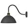 Foundry Dome 18" High Textured Black Outdoor Barn Wall Light