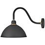 Thumbnail2 of Foundry Dome 18" High Textured Black Outdoor Barn Wall Light more views