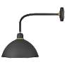 Foundry Dome 20 1/2"H Textured Black Outdoor Barn Wall Light