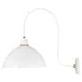 Foundry Dome 23 3/4"H Gloss White Outdoor Barn Wall Light