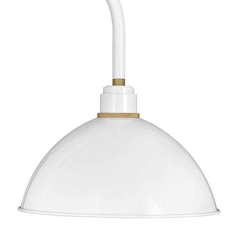 Image 3 Foundry Dome 23 3/4"H Gloss White Outdoor Barn Wall Light more views
