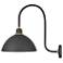 Foundry Dome 23 3/4"H Textured Black Outdoor Barn Wall Light