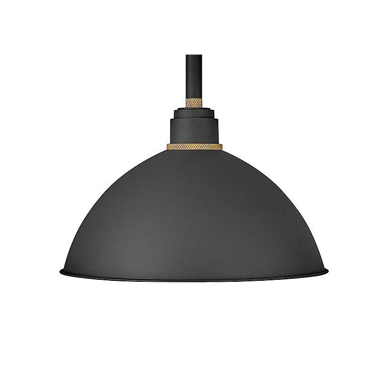 Image 2 Foundry Dome 23 3/4"H Textured Black Outdoor Barn Wall Light more views