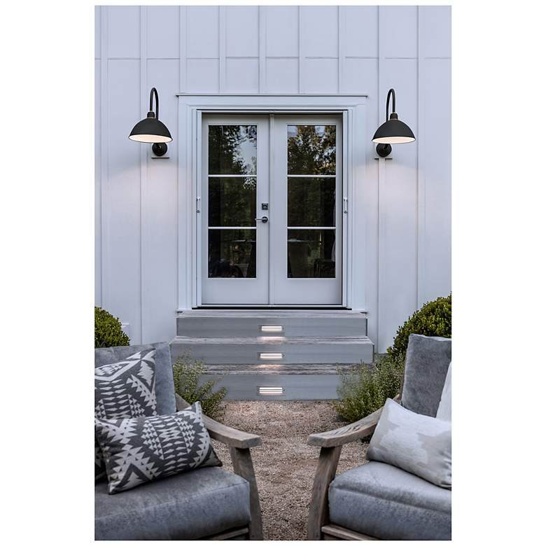 Image 3 Foundry Dome 23 3/4"H Textured Black Outdoor Barn Wall Light more views
