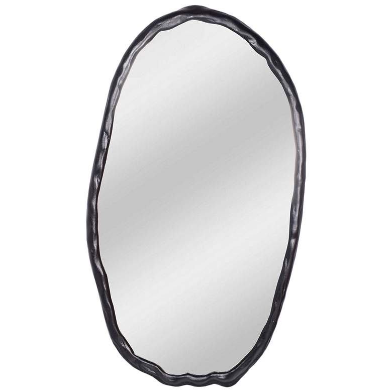 Image 1 Foundry Oval Mirror Black