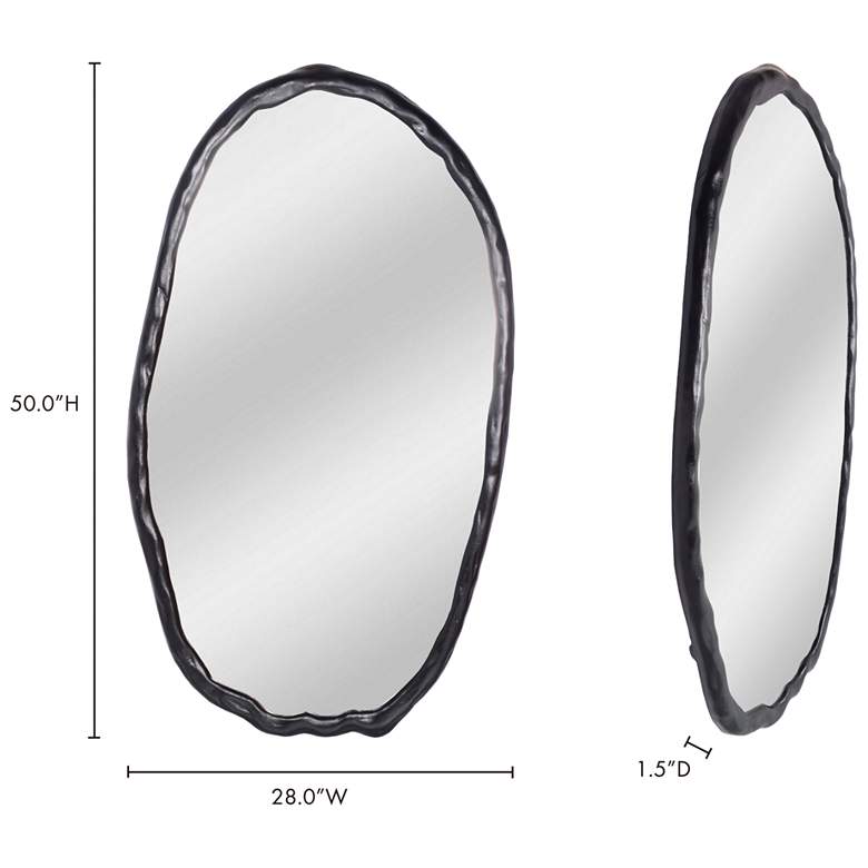 Image 5 Foundry Oval Mirror Black more views