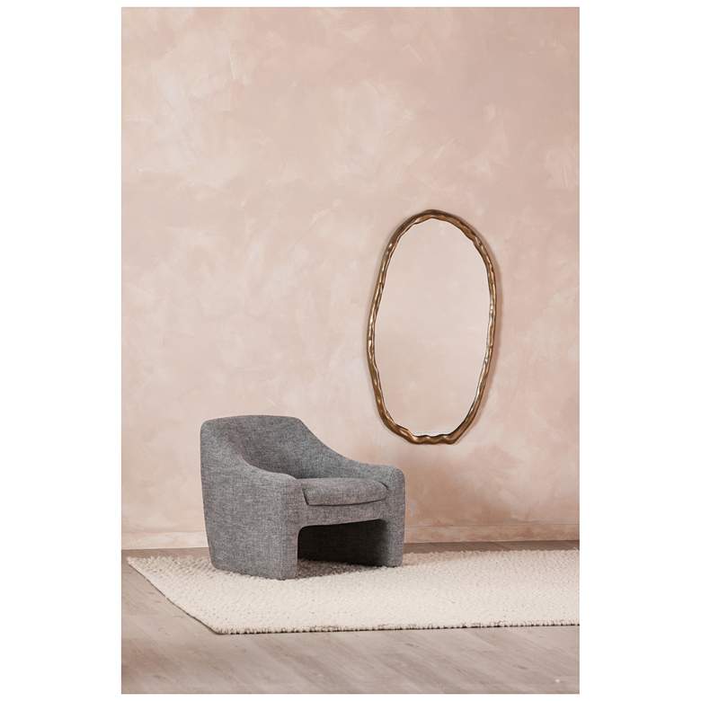Image 2 Foundry Oval Mirror Gold more views