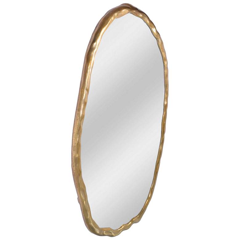 Image 4 Foundry Oval Mirror Gold more views